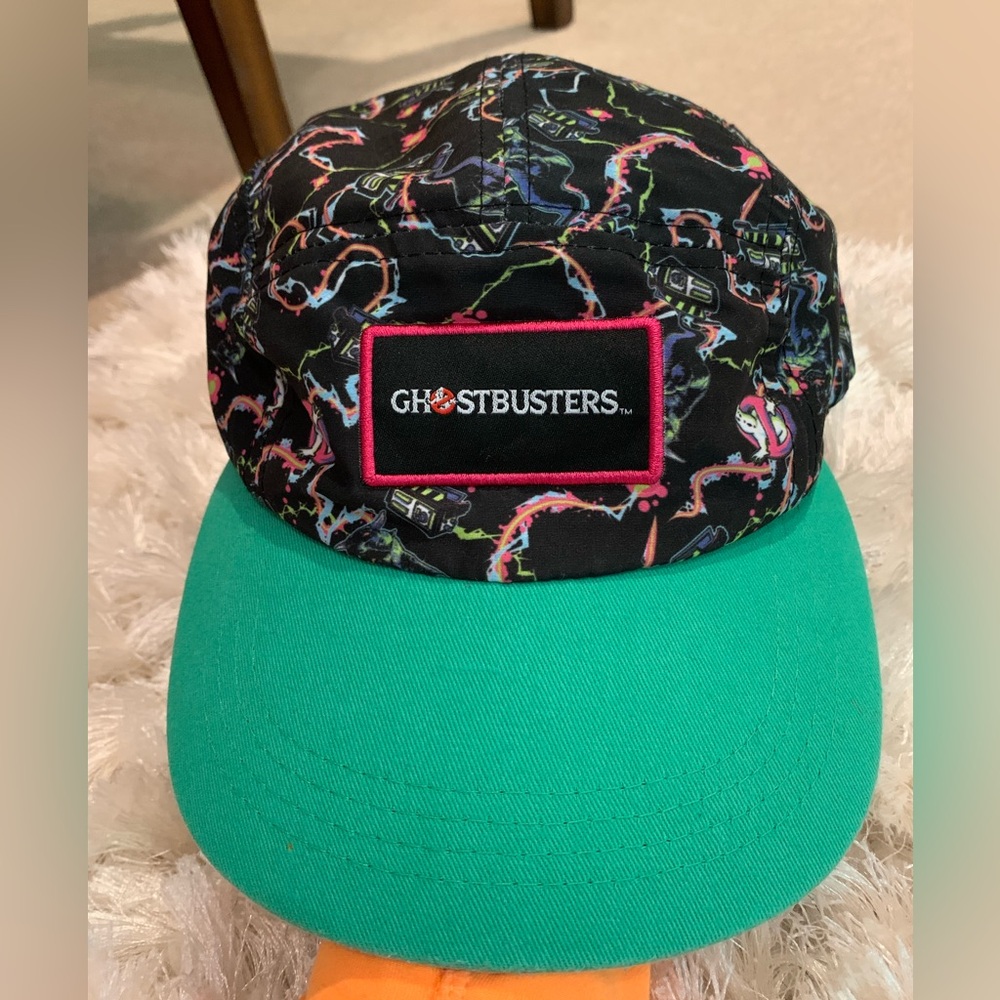 Ghostbusters adjustable BB cap Black and Green one size great condition